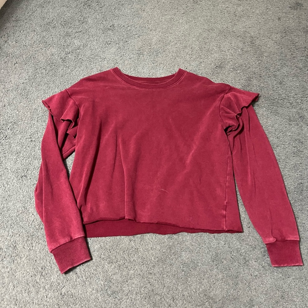 Aerie Ruffle Hem Sweatshirt